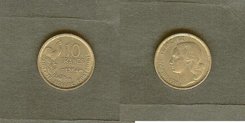 10 francs Guiraud 1954 gEF